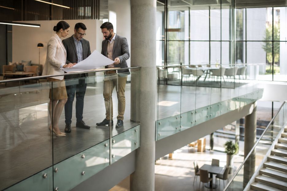 Architects Reviewing Plans glass balustrade supplier